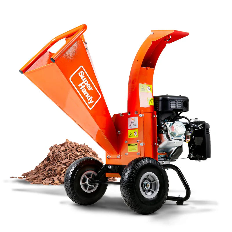 SuperHandy Compact Wood Chipper Shredder – 7HP 212cc Gas Engine, 3” Max Branch Capacity (GUO035)