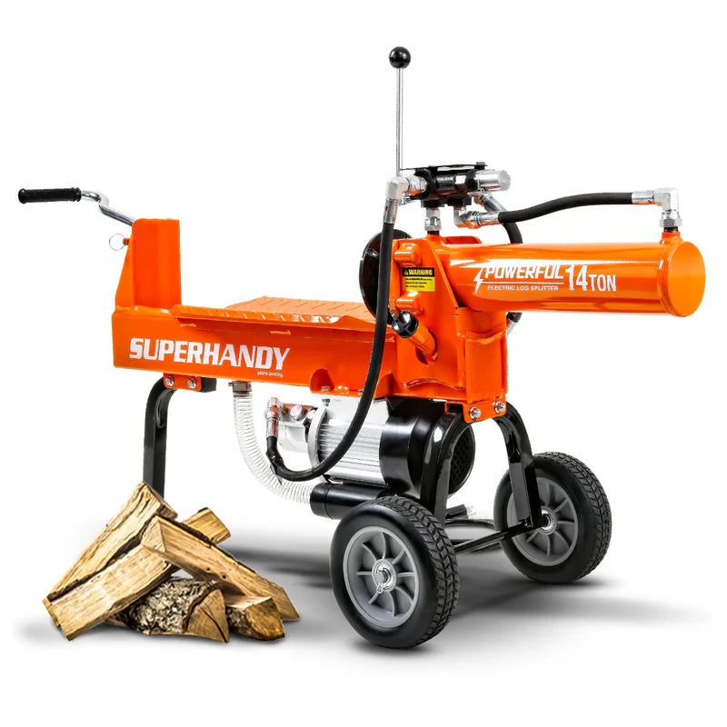 SuperHandy 14 Ton Electric Log Splitter – 120V Corded, 20" Max Log Length, Heavy-Duty Design (GUO084)