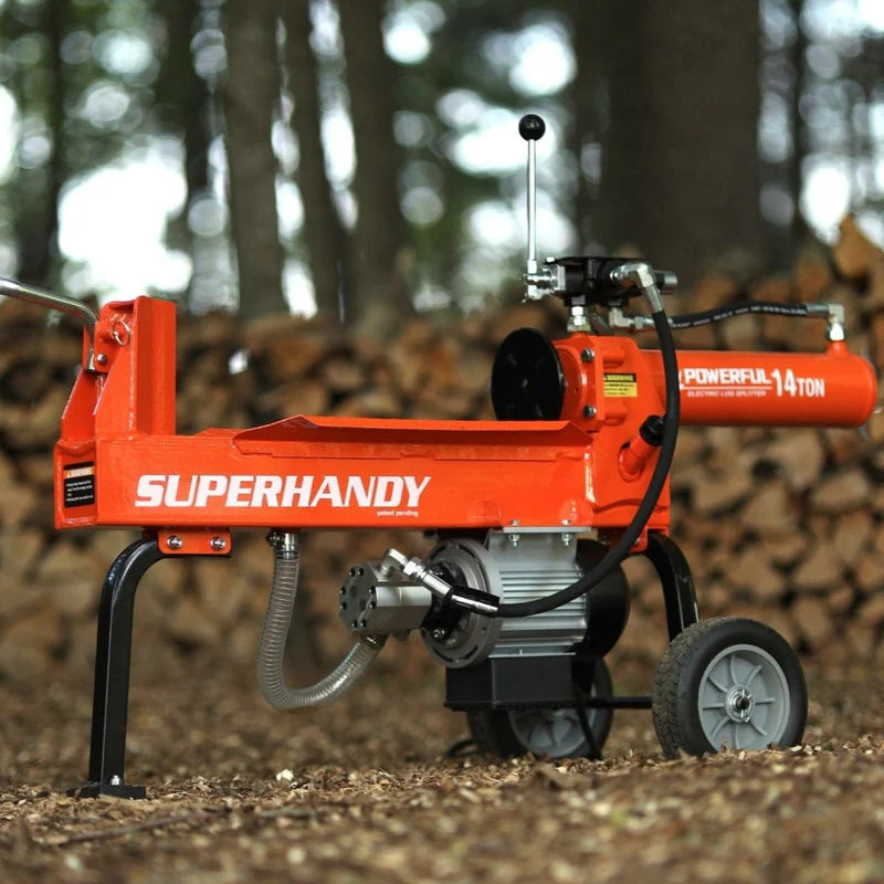 SuperHandy 14 Ton Electric Log Splitter – 120V Corded, 20" Max Log Length, Heavy-Duty Design (GUO084)