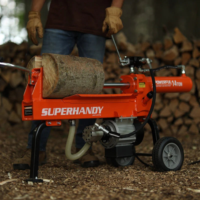 SuperHandy 14 Ton Electric Log Splitter – 120V Corded, 20" Max Log Length, Heavy-Duty Design (GUO084)