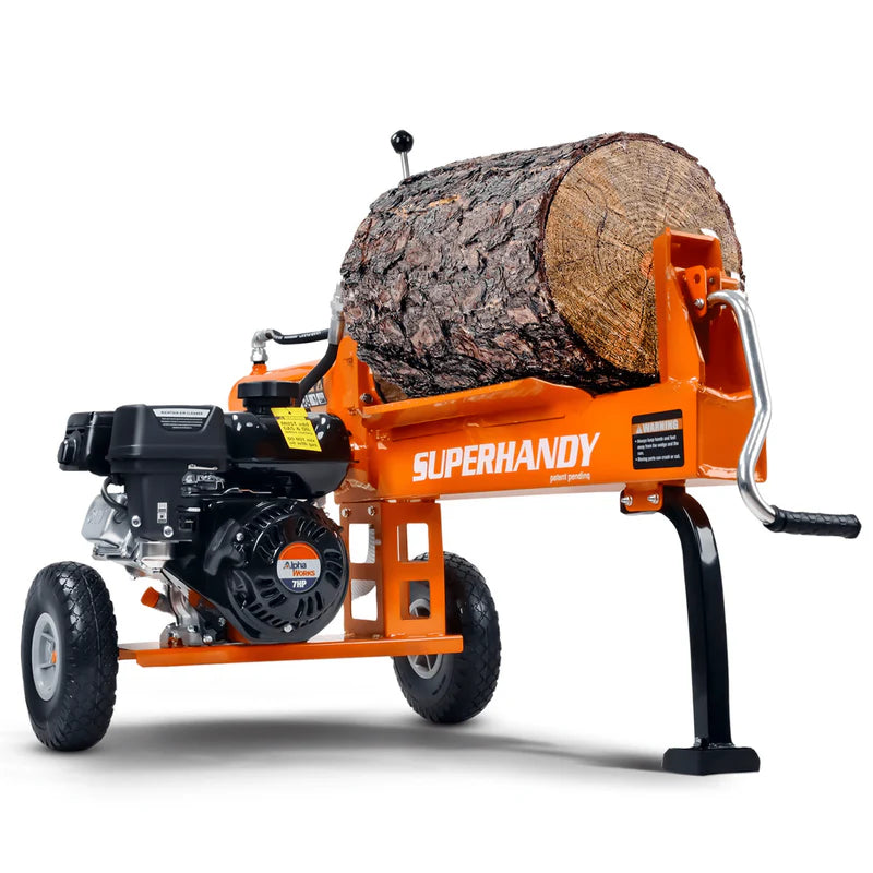 SuperHandy 20 Ton Gas Powered Log Splitter – 7HP 209cc Engine, 20" Max Log Length, Portable Design (GUO077)