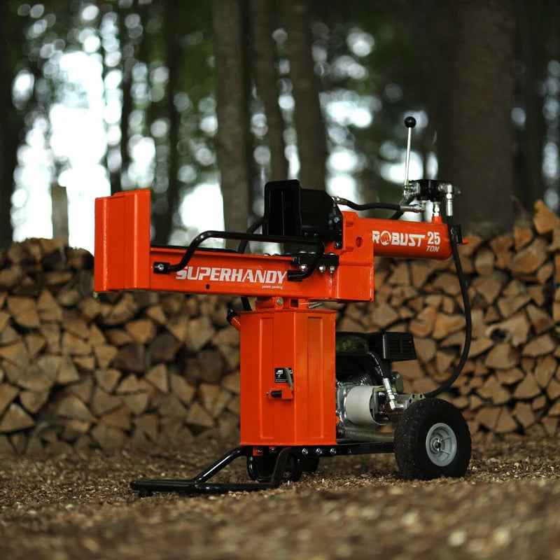 SuperHandy 25 Ton Gas Log Splitter – 7HP 209cc Engine, 20" Max Log Length, Horizontal & Vertical (GUO096)