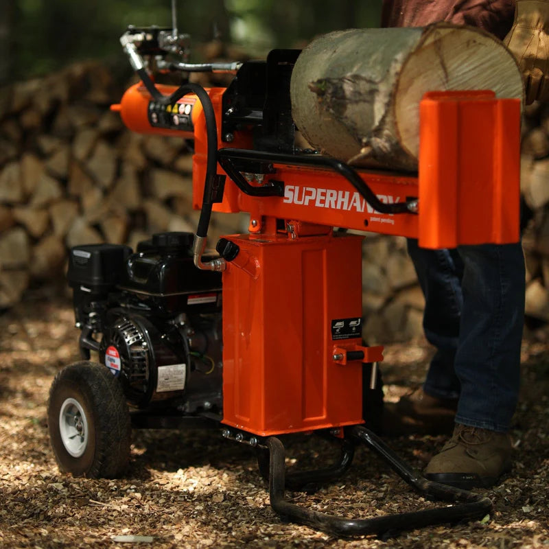 SuperHandy 25 Ton Gas Log Splitter – 7HP 209cc Engine, 20" Max Log Length, Horizontal & Vertical (GUO096)