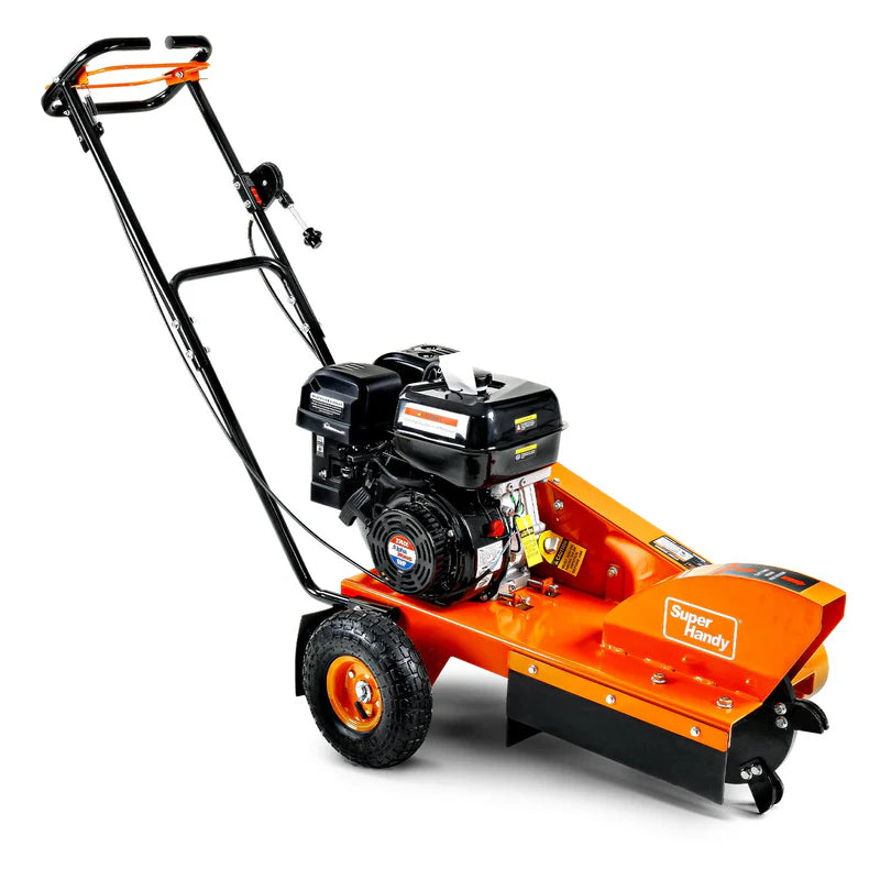 SuperHandy Gas Powered Stump Grinder – 9HP Engine, 12" Cutting Blade, Compact Pro Design for Easy Stump Removal (GUO110)