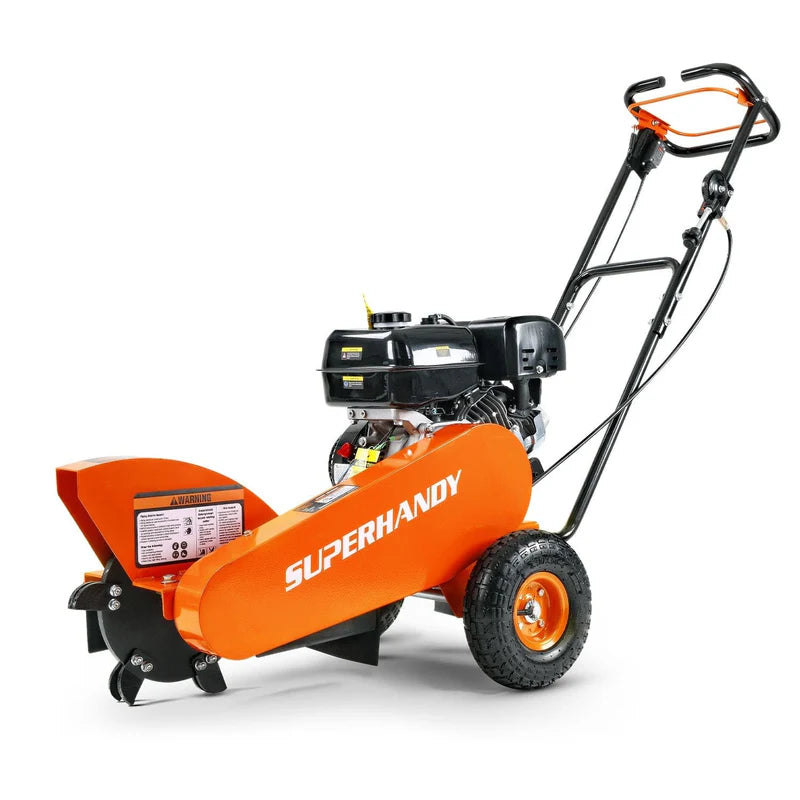 SuperHandy Gas Powered Stump Grinder – 9HP Engine, 12" Cutting Blade, Compact Pro Design for Easy Stump Removal (GUO110)
