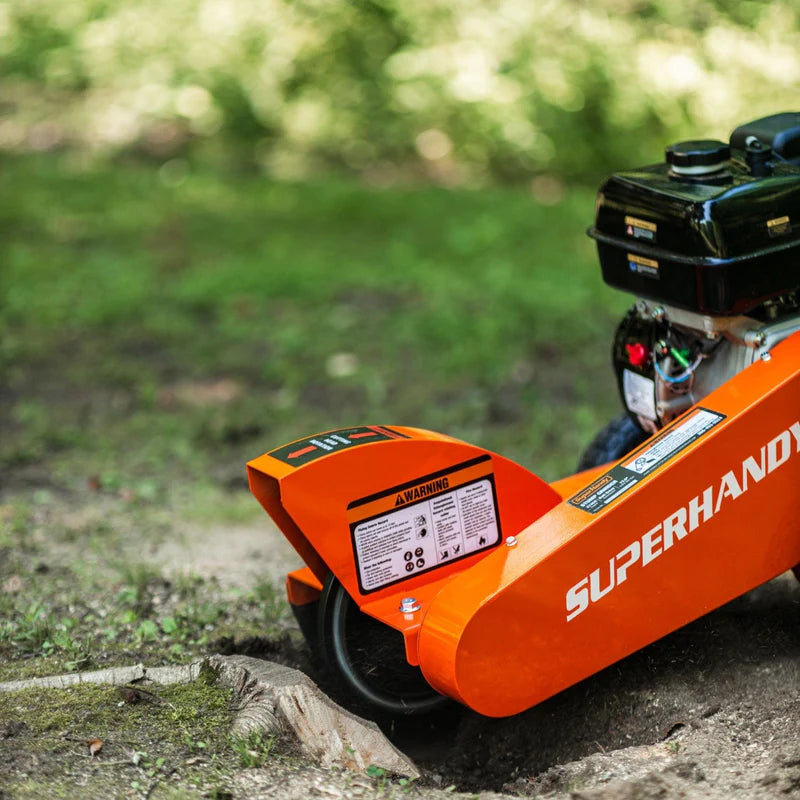 SuperHandy Gas Powered Stump Grinder – 9HP Engine, 12" Cutting Blade, Compact Pro Design for Easy Stump Removal (GUO110)