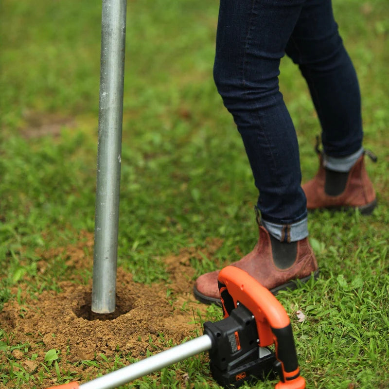 SuperHandy 20V Electric Earth Auger – 4Ah Battery, 3" x 12" Drill Bit, Cordless Post Hole Digger (GUT141)