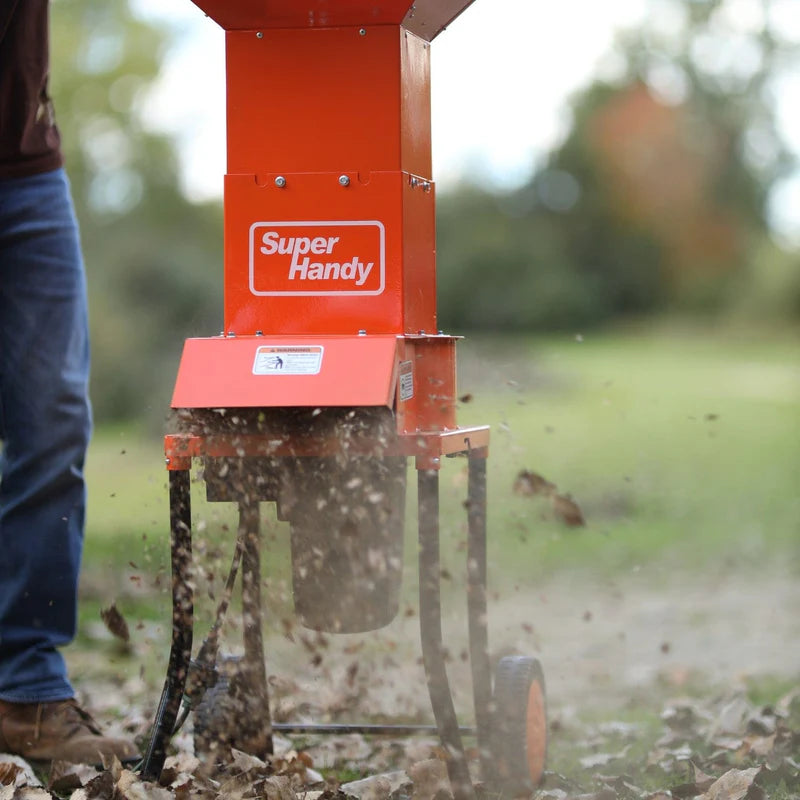 SuperHandy 120V Electric Leaf Mulcher Shredder – Corded, Heavy-Duty Steel Body, 11" Blades (GUO056)