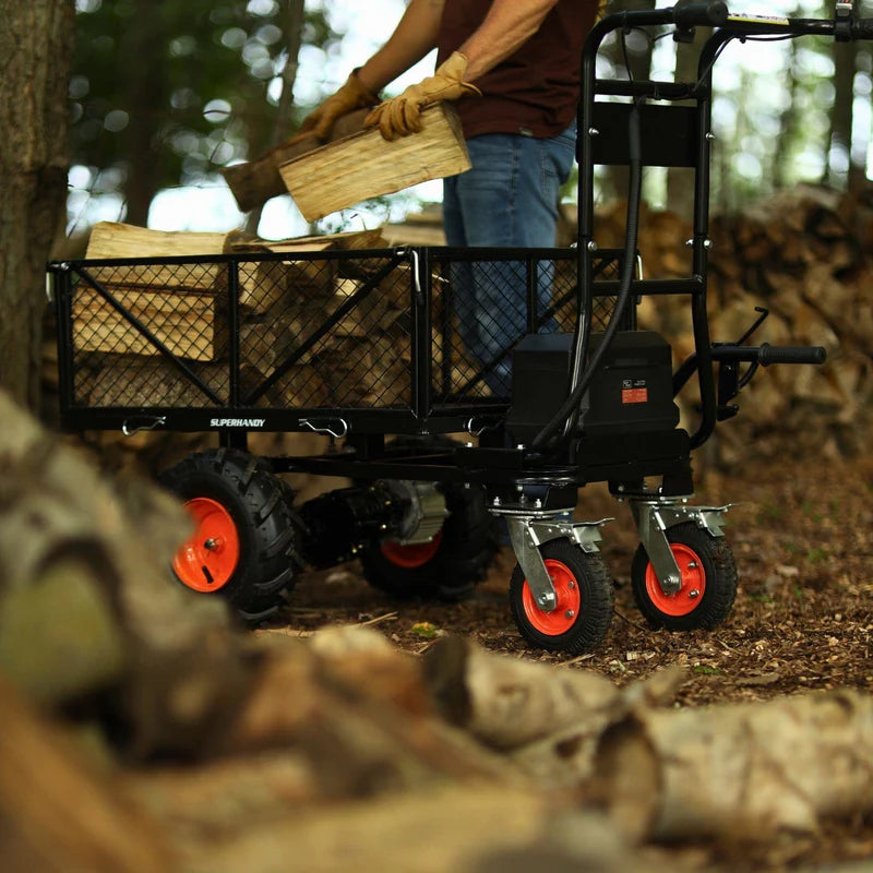 SuperHandy 48V Electric Utility Cart – 660 lb Capacity, 4-Wheel Self-Propelled (GUO095)