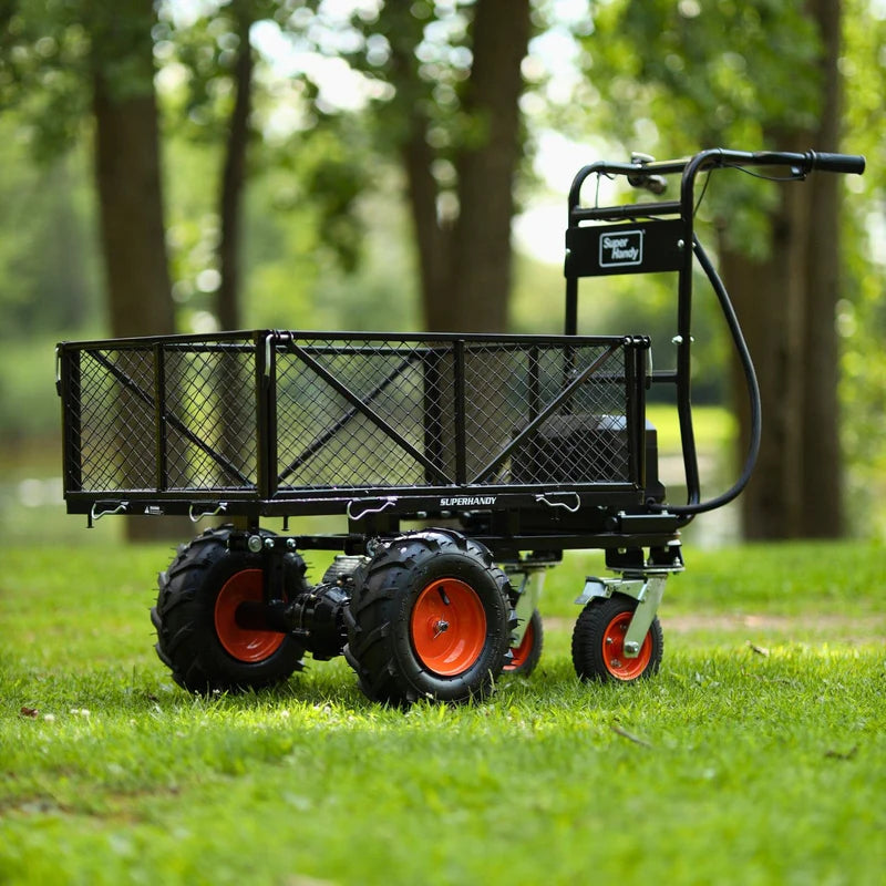 SuperHandy 48V Electric Utility Cart – 660 lb Capacity, 4-Wheel Self-Propelled (GUO095)