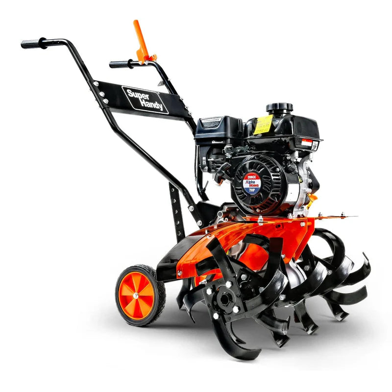 SuperHandy Gas Powered Garden Tiller – 7HP 209CC, 27" Tilling Width, Heavy-Duty Soil Cultivator (GUO093)
