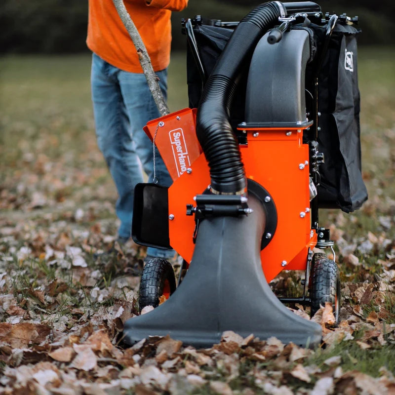 SuperHandy Leaf Vacuum & Wood Chipper – 7HP Gas Engine, 10:1 Mulch Ratio, 2" Max Branch Capacity (GUO128)