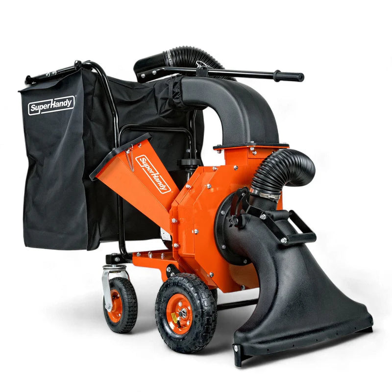SuperHandy Leaf Vacuum & Wood Chipper – 7HP Gas Engine, 10:1 Mulch Ratio, 2" Max Branch Capacity (GUO128)