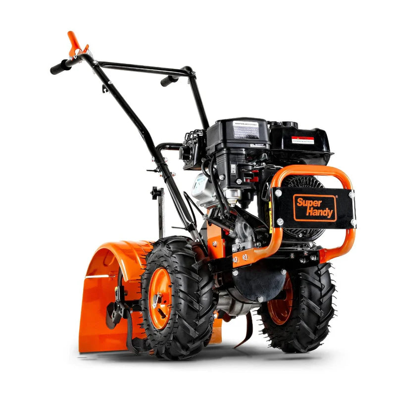 SuperHandy Rear Tine Tiller – 7HP Gas Powered, 16" Tilling Width, 12" Depth, Heavy-Duty Garden Cultivator (GUO116)