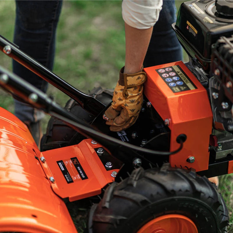 SuperHandy Rear Tine Tiller – 7HP Gas Powered, 16" Tilling Width, 12" Depth, Heavy-Duty Garden Cultivator (GUO116)