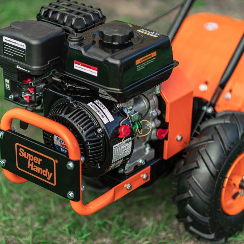 SuperHandy Rear Tine Tiller – 7HP Gas Powered, 16" Tilling Width, 12" Depth, Heavy-Duty Garden Cultivator (GUO116)