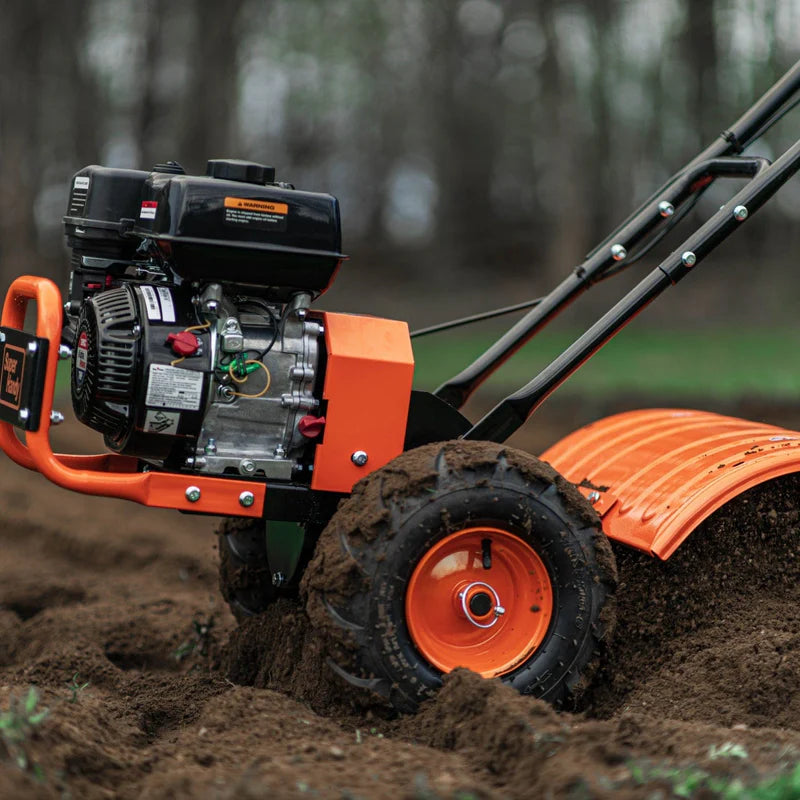 SuperHandy Rear Tine Tiller – 7HP Gas Powered, 16" Tilling Width, 12" Depth, Heavy-Duty Garden Cultivator (GUO116)
