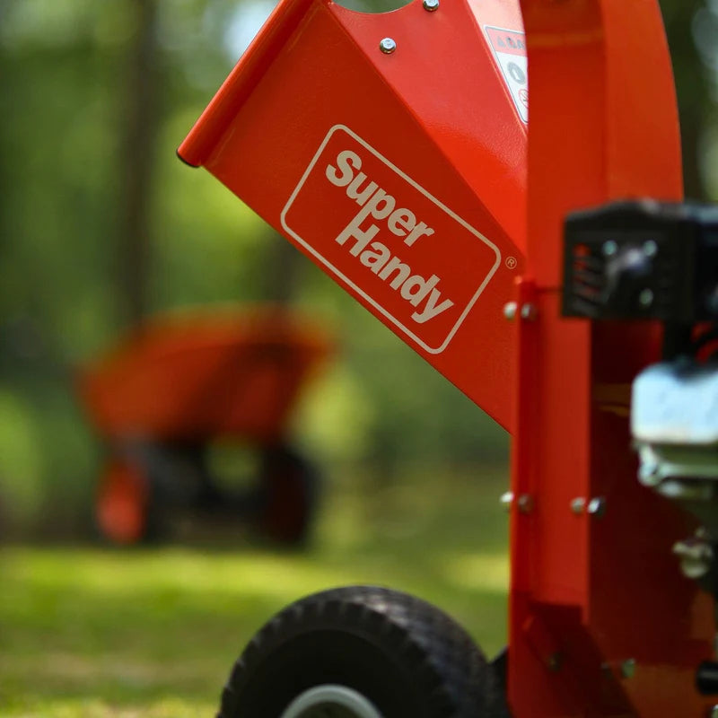 SuperHandy Compact Wood Chipper Shredder – 7HP 212cc Gas Engine, 3” Max Branch Capacity (GUO035)