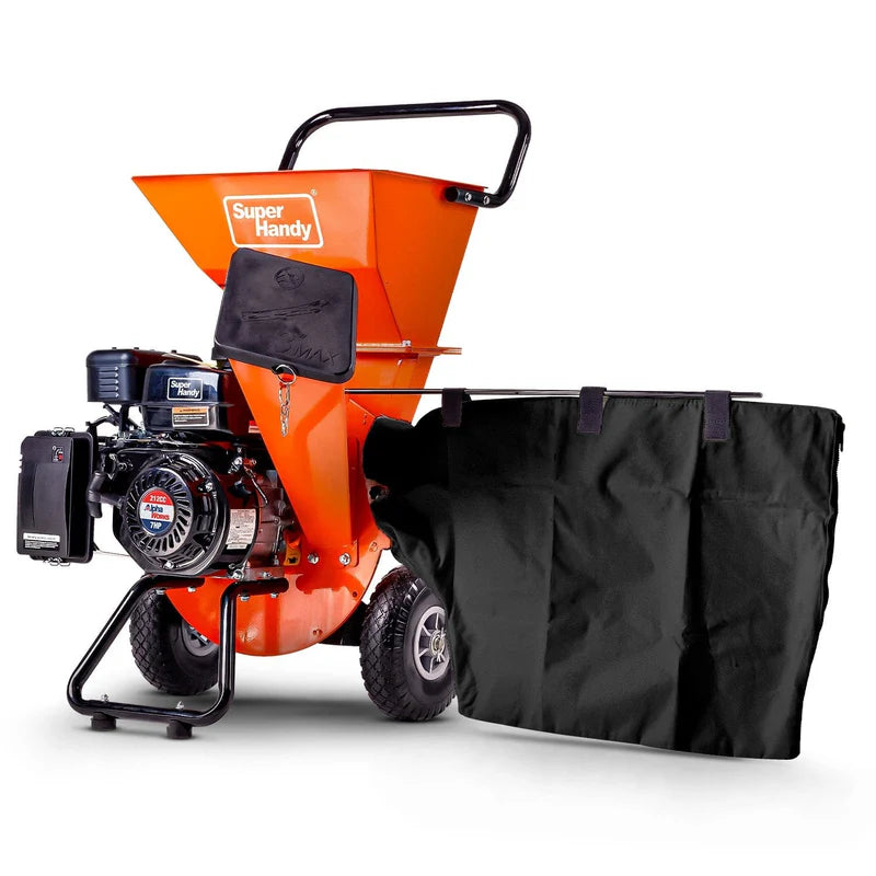 SuperHandy 3-in-1 Wood Chipper Pro, Shredder & Mulcher – 7HP 212cc Gas Engine, 3" Max Capacity (GUO019)
