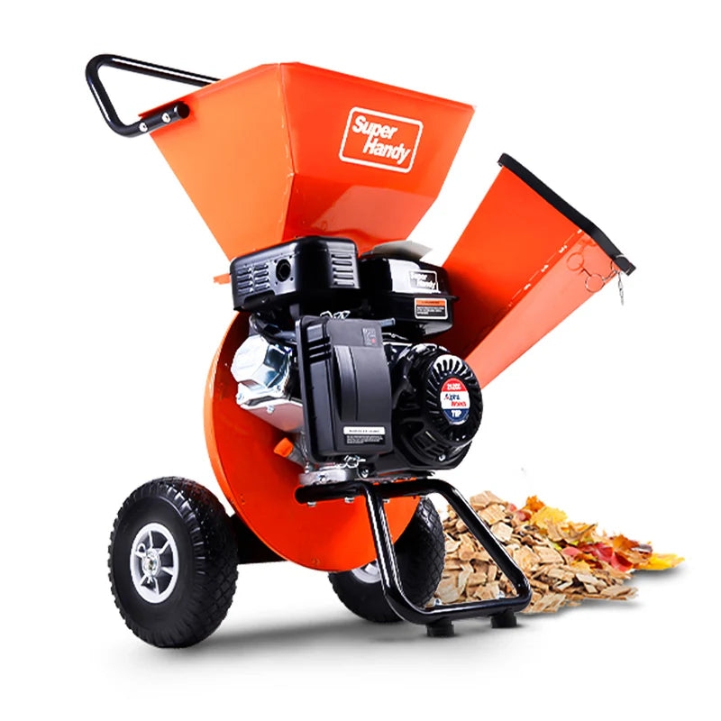 SuperHandy 3-in-1 Wood Chipper Pro, Shredder & Mulcher – 7HP 212cc Gas Engine, 3" Max Capacity (GUO019)